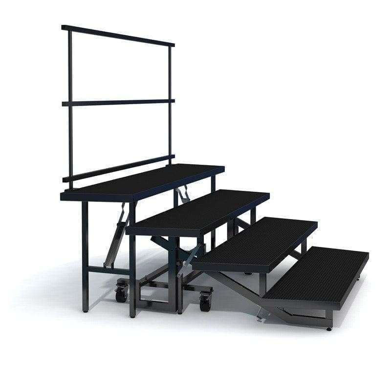 4-TIER WEDGED FOLDING CHORAL RISERS