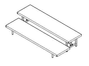 2tier_straight - Intellistage Staging 101 standing choir riser 2 tiers